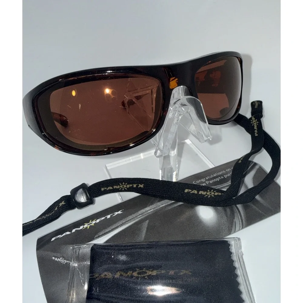 Panoptx VORTEX Official Sunglasses Motorcycle Tortoise Frame Foam- Strap & Cloth
